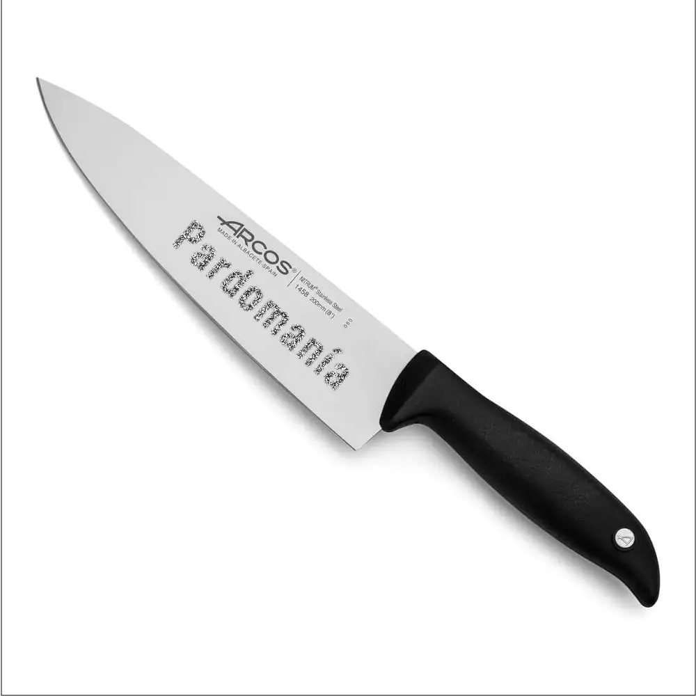 Cuchillo Arcos Serie Menorca 8 pulgadas Acero Inoxidable Personalizado -  Pardo Mania